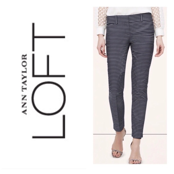 LOFT Pants - New LOFT Striped Riviera Cropped Pants